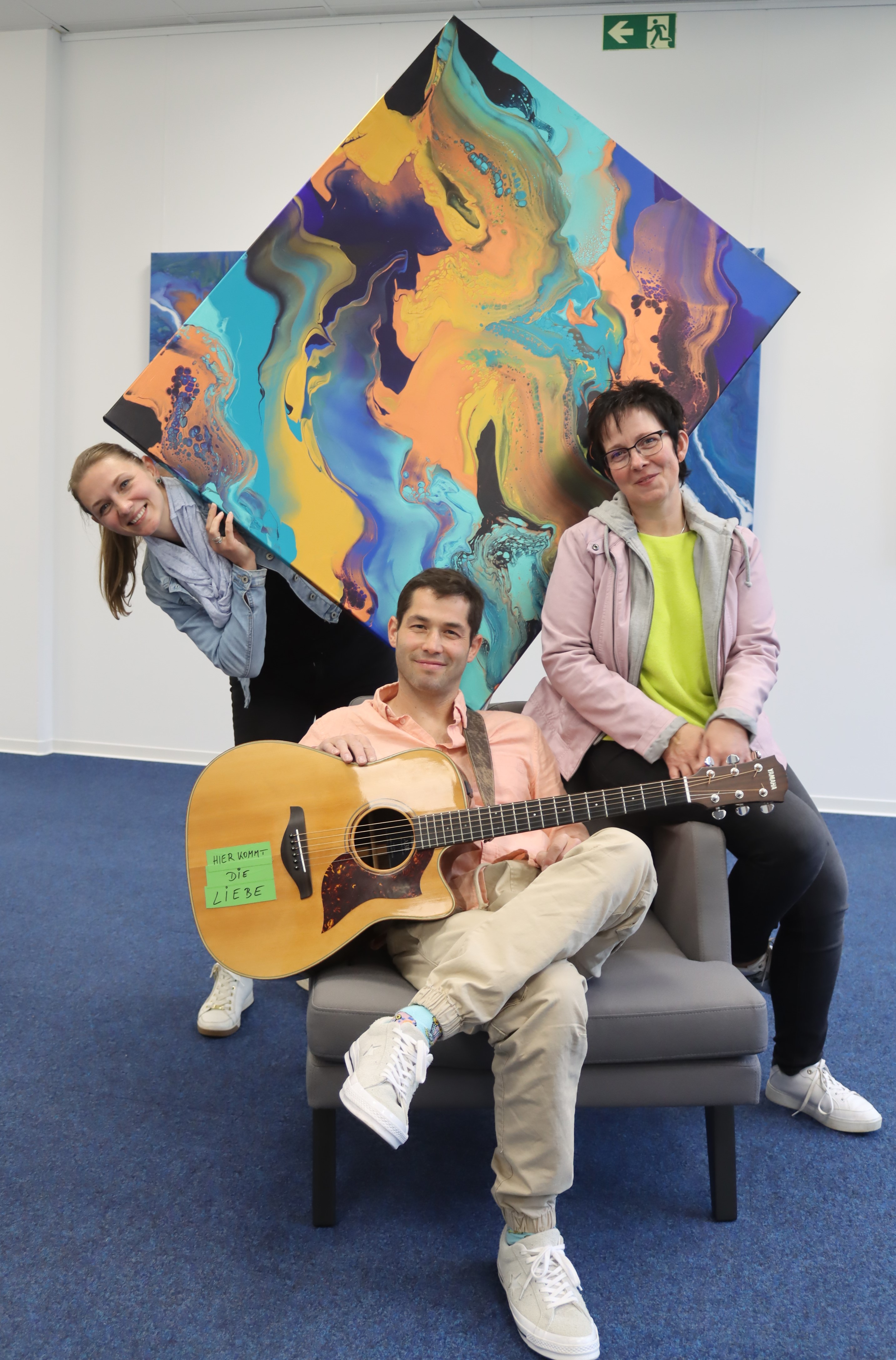 12.Gründer-und Unternehmertag in hennigsdorf mit Anna Nazier-Bochenska, Tom Zips und Cindy Wels (von links)